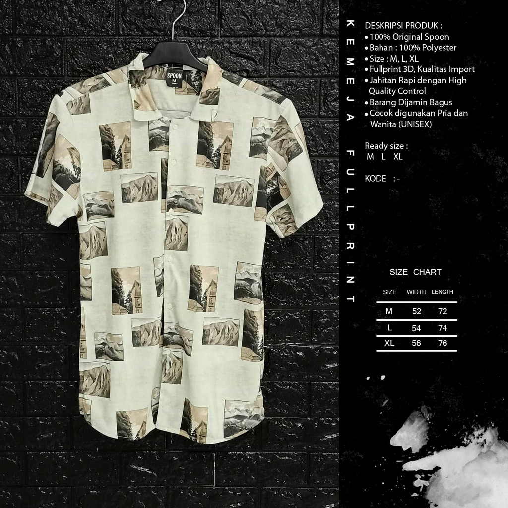 KEMEJA PRINTING 3D SUBLIM PRIA/WANITA