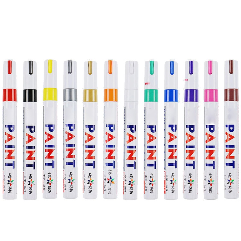 SIY  12 Colors Epoxy Resin Drawing Pen Gold Leafing Point Pen Marker Acrylic Paint Highlights Metallic Permanent Markers Kit