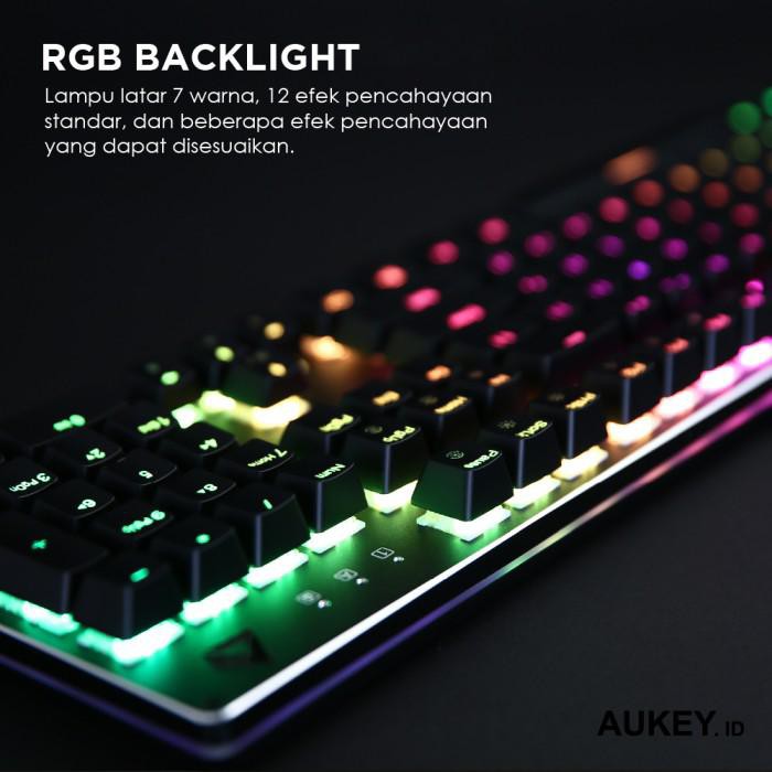 Aukey Keyboard Mechanical RGB - Outemu Red Switches - 500694 - KM-G12
