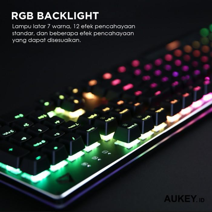 Aukey Keyboard Mechanical RGB - Outemu Red Switches - 500694 - KM-G12