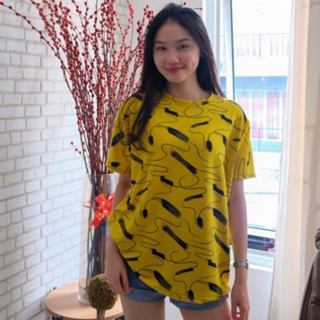  KAOS  WANITA  WAVE OVERSIZE  PRINTING BABY TERRY IMPORT 