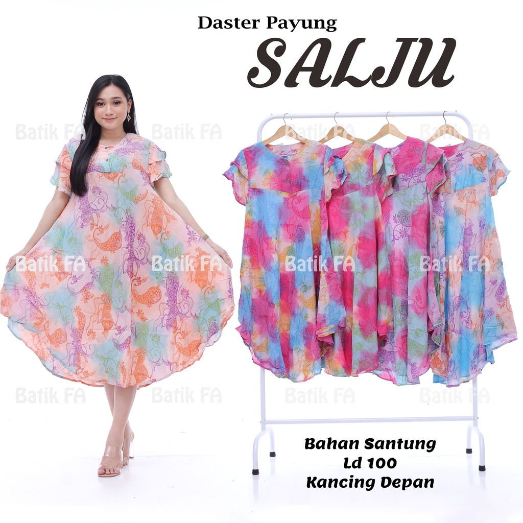 BATIK WANITA DASTER PAYUNG RAYON ( SALJU TELAGA WARNA COKLAT NORIKU BLACKLOVE KOALA KUPU LIBRA OREO MILTON NOVVA KENARI GUPITA BLACKOPAL FLADEO LUNA JAZERA NUTELA ) KEKINIAN KANCING DEPAN BUSUI BUMIL LENGAN PENDEK MURAH ADEM-DP TELAGA WARNA