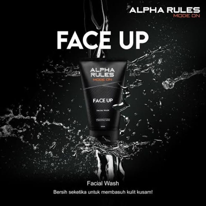 ALPHA RULES PEMBERSIH MUKA FACE UPRAZE OFF FULL BODY CONTACT HEADS UP DIRT OFF ORIGINAL 130/300grm