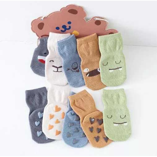 Kaos kaki anak korea lelaki perempuan motif animal lucu