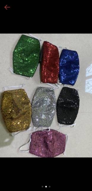 Masker Sequin / Masker Payet Sequin Termurah / Masker Hollywood / Masker Cantik