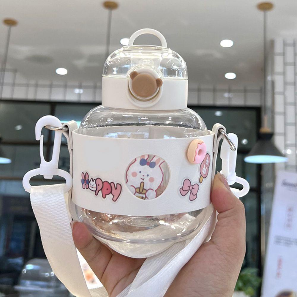 CHOOKYY Chookyy Botol Air Minum Portable Anak Travel Cangkir Air Kartun Sedotan Tempat Minum