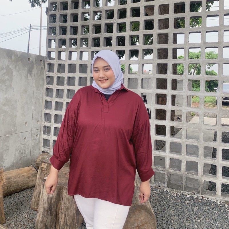 Kalina Blouse Oversize | V Neck Jumbo