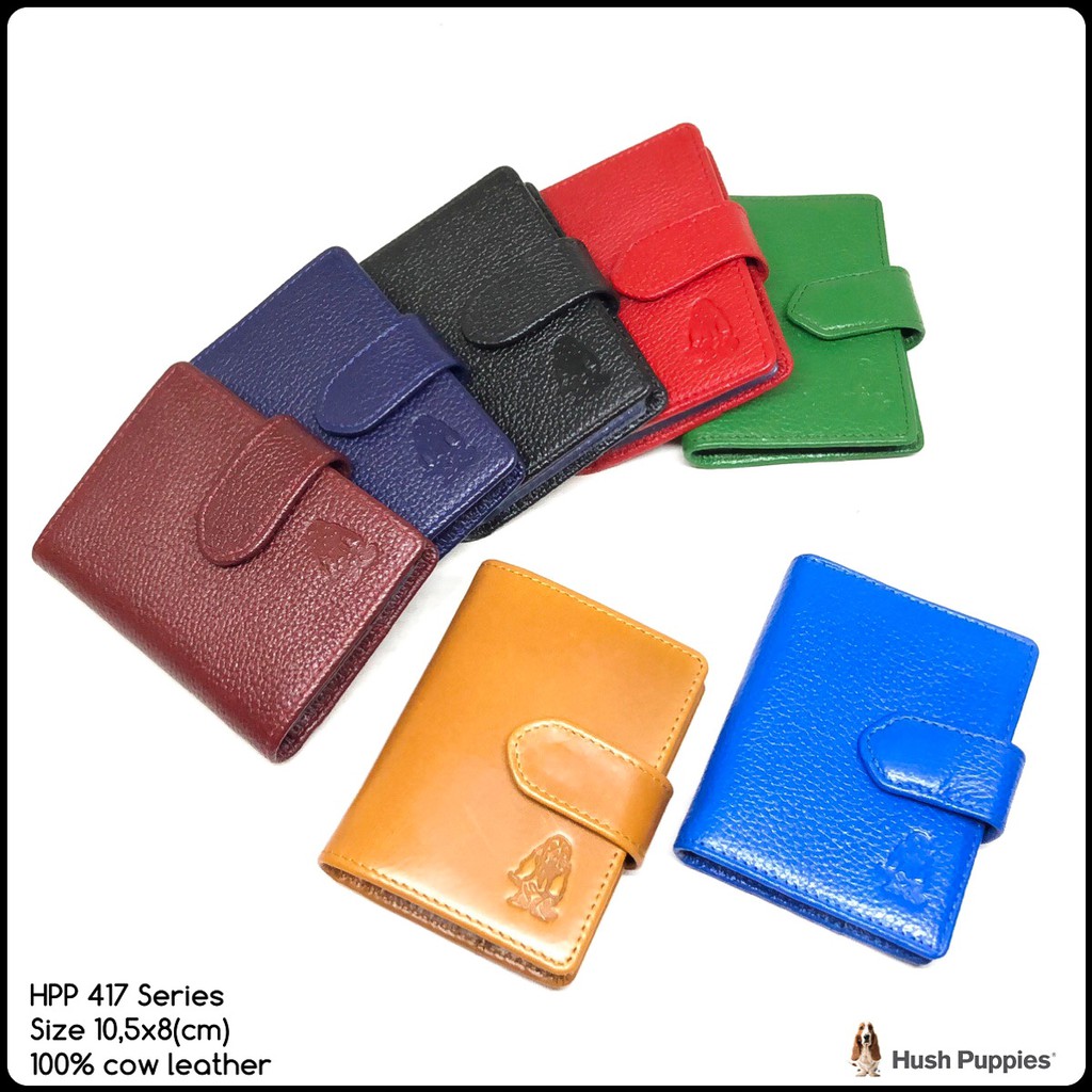 dompet kulit pria kartu hushpuppies 417 series premium quality bahan asli kulit sapi