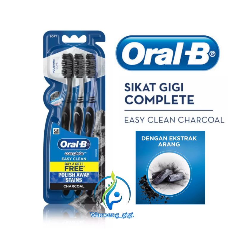 Sikat Gigi Oral B Toothbrush Easy Clean Charcoal