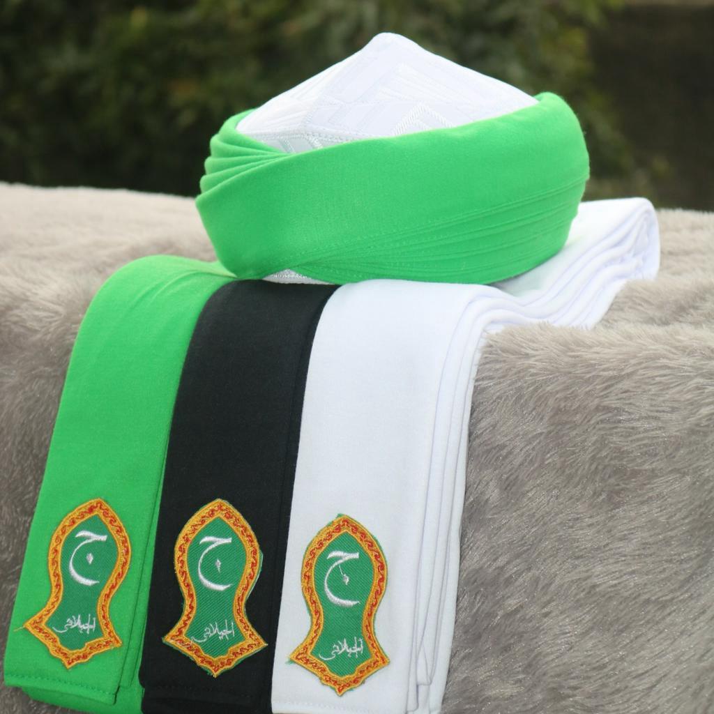 Peci Imamah Hijau Permanen 5 Lipat
