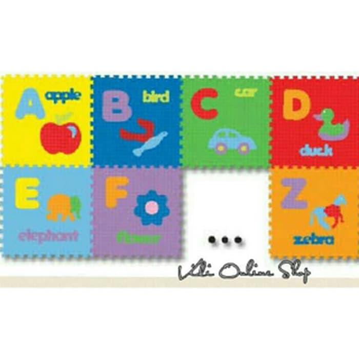 Cuci Gudang Karpet Matras Evamat Alphabet 30x30 / Abjad Gambar