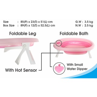  Bak  Mandi  Bayi  Lipat Kandila Folding Bath Tub for Baby 