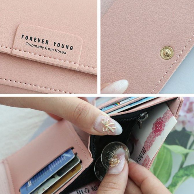 HC Dompet Lipat Pendek Wanita Kode 5533 Dompet Lipat Pendek Wanita Import Kekinian-8