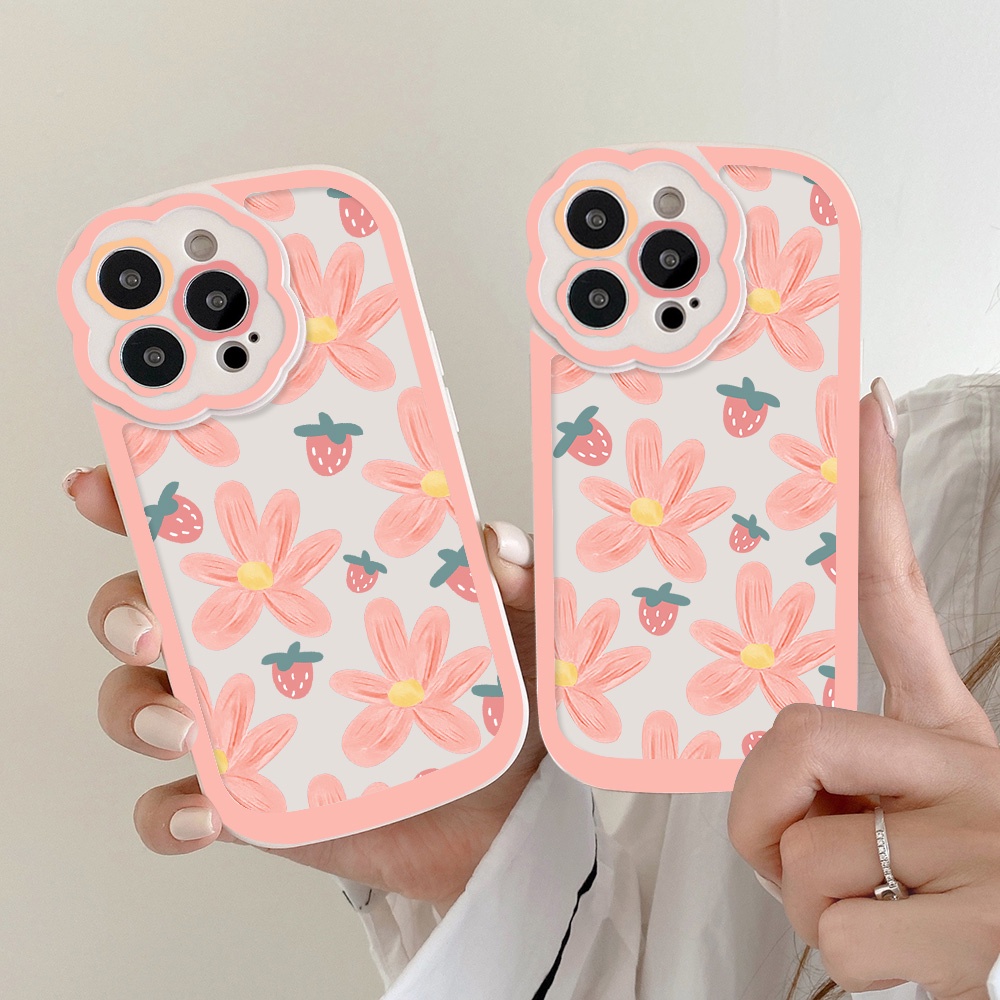 Soft Case Silikon Motif Bunga Untuk iPhone 11 Pro Max 12 Pro Max 13 Pro Max XR X XS Max