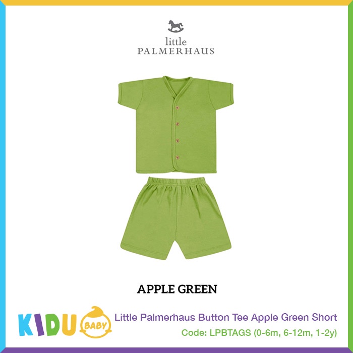 Little Palmerhaus Button Tee Short Baju Bayi Baju Anak Lengan Pendek Celana Pendek Kidu Baby