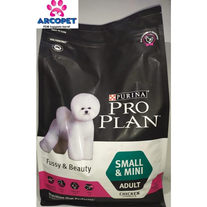 Perawatan Anjing Pro Plan Small & Mini Adult - Fussy & Beauty - 2,5Kg - Makanan Anjing Kualitas Terb