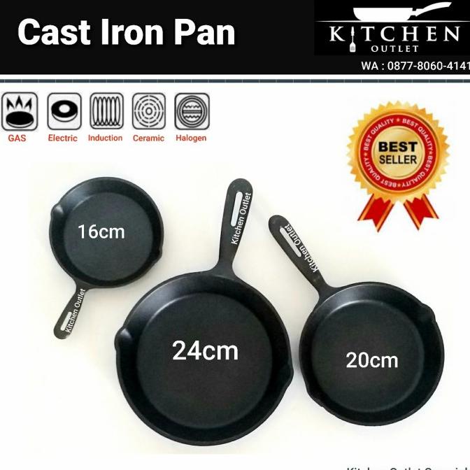 Cast Iron Fry Pan Mini Round Cast Iron Skillet Egg Pan 20Cm
