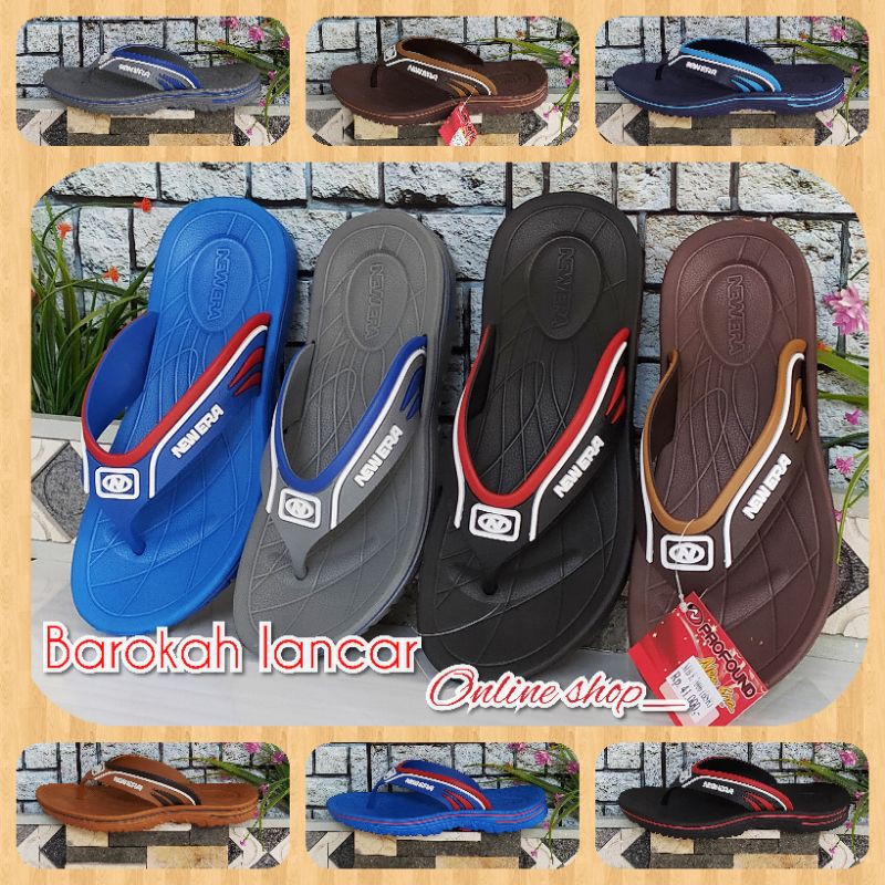 SANDAL JAPIT KARET NEW ERA MB E 7006 size 39-43 100% ORIGINAL BY NEW ERA