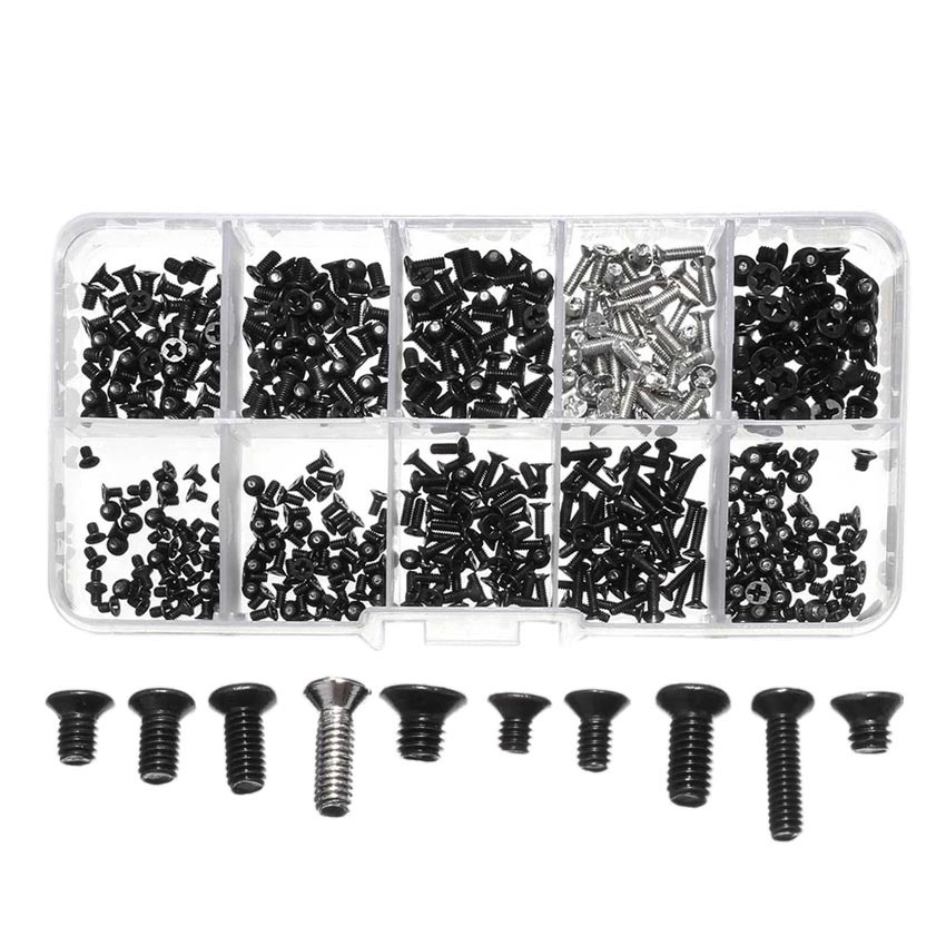 RB 500PCS/Set Computer Screw Baut Laptop Asus Lenovo Toshiba Acer Dell HP, Samsung M2 M2.5 M3