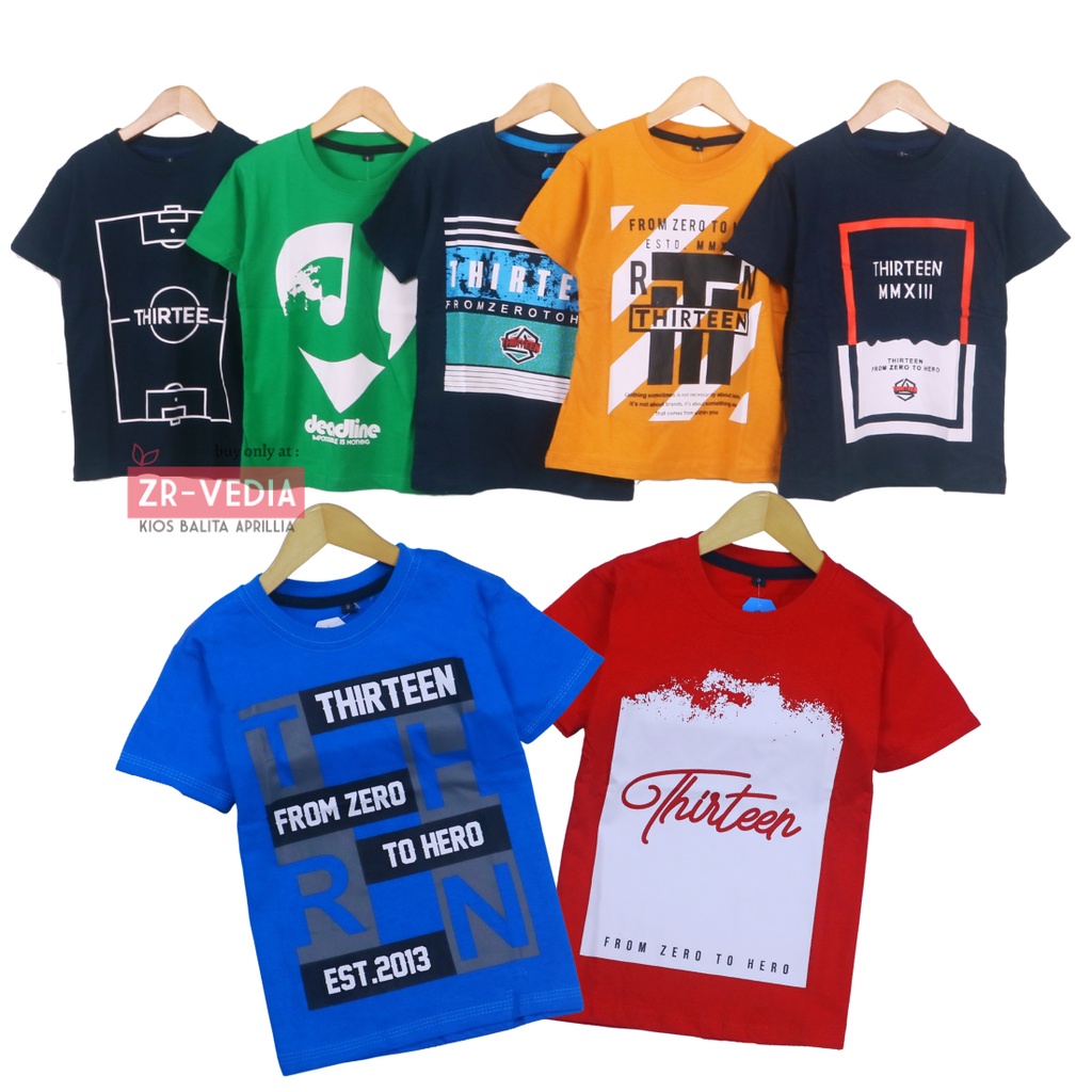 [PREMIUM CLASS] Kaos Anak uk 1-10 Tahun Distro Original / Baju Export Branded Laki Adem Lengan Polos