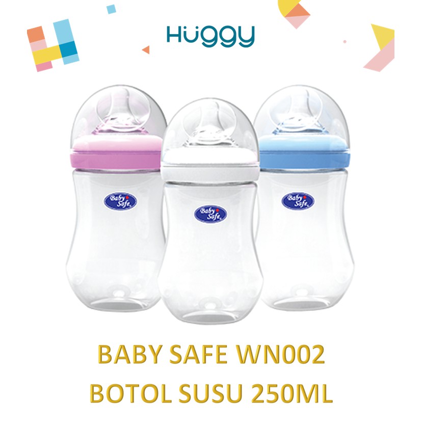 Baby Safe WN002 Wide Neck Bottle 250ml Botol Susu Anak Bayi Murah