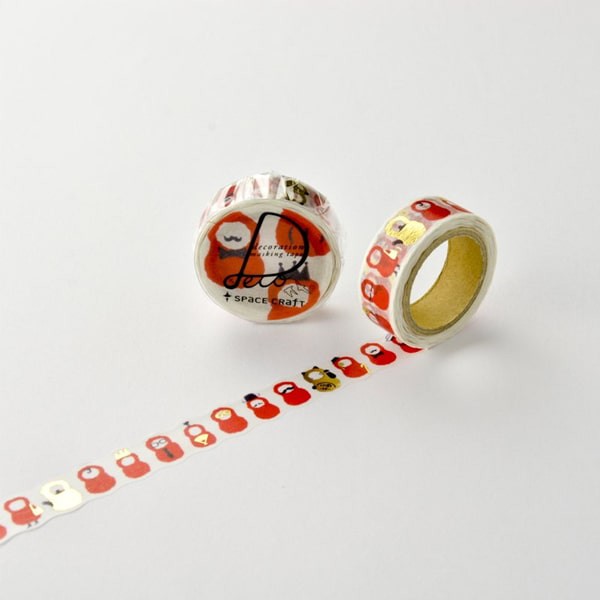 

Round Top Masking Tape - Space Craft Daruma