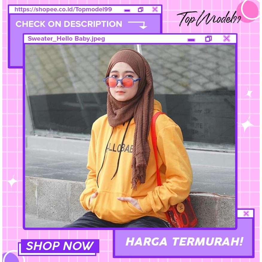 Sweater Hoodie Wanita HELLO BABY M.XL.XXL