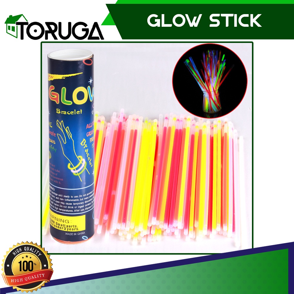 Glowing Stick Glow In The Dark Gelang Fosfor Mainan Anak Glowing Stick Konser 1 TABUNG