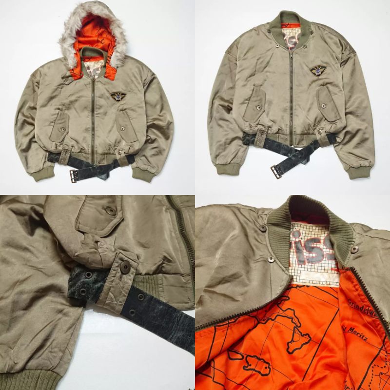 UPDATE LAGI !!!! (GRATIS ONGKIR & COD) thrift Vintage puffer brand windbreaker flight Corduroy second harrington tartan jaket second racing varsity-848 S (52x59)