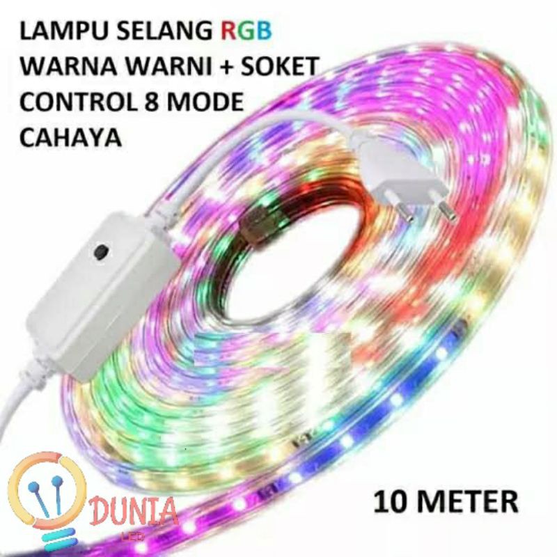 LAMPU LED STRIP SELANG 2835 RGB WARNA WARNI + ADAPTOR