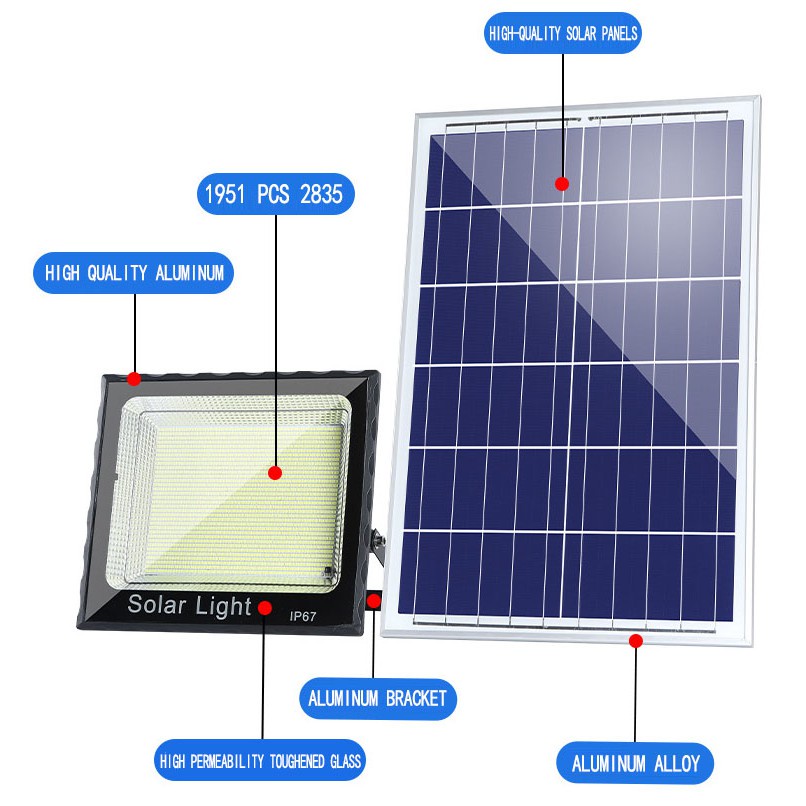 Anbolt Lampu tenaga surya Lampu Solar 600W/1600W Lampu Panel Surya Tenaga Lampu Tembak Solar Cell  Banjir LED Surya Putih 369LED/1072LED/1930LED