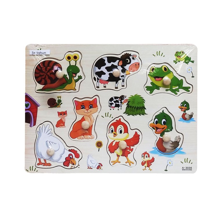 PUZZLE PIN NAIL HEWAN PETERNAKAN - FARM ANIMALS