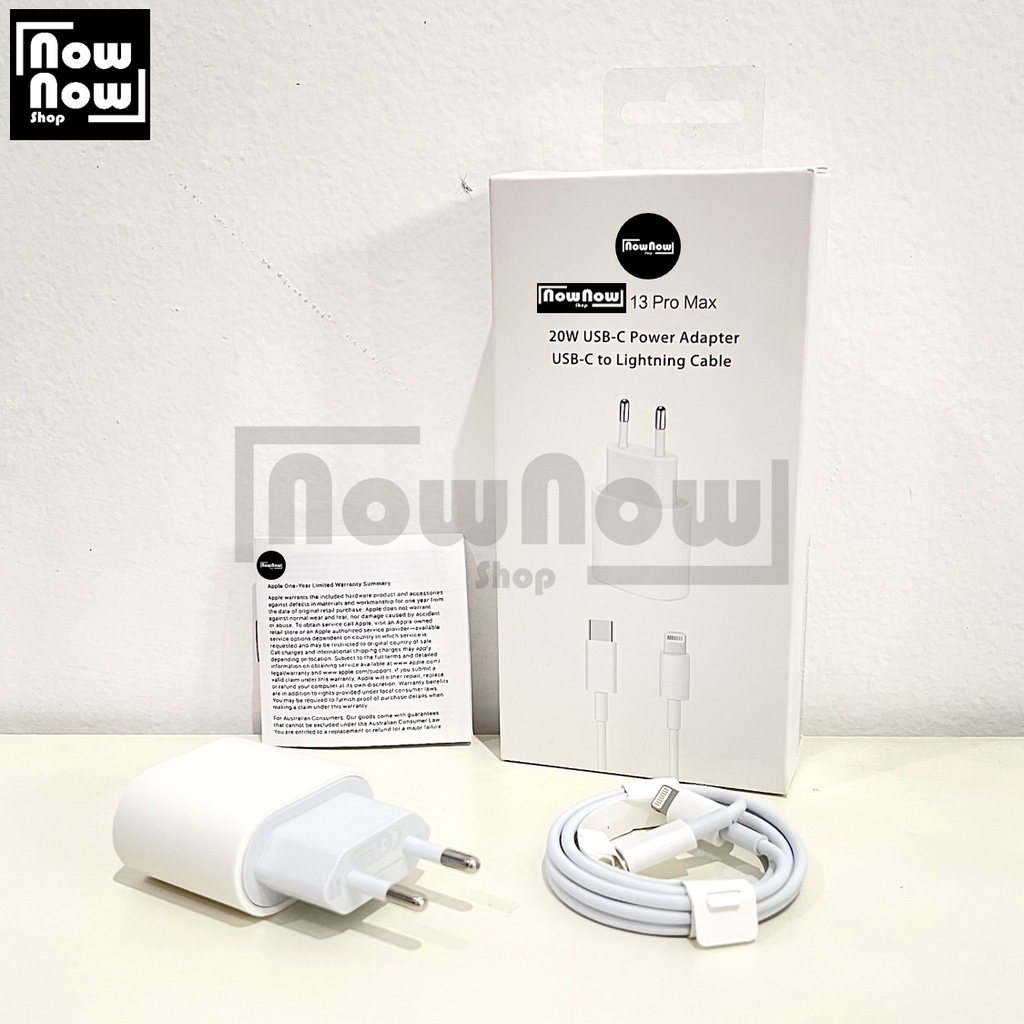 Charger iP 20W USB-C Power Delivery + USB C to Lightning Cable FAST CHARGING FullSet Carger Casan Cas Original