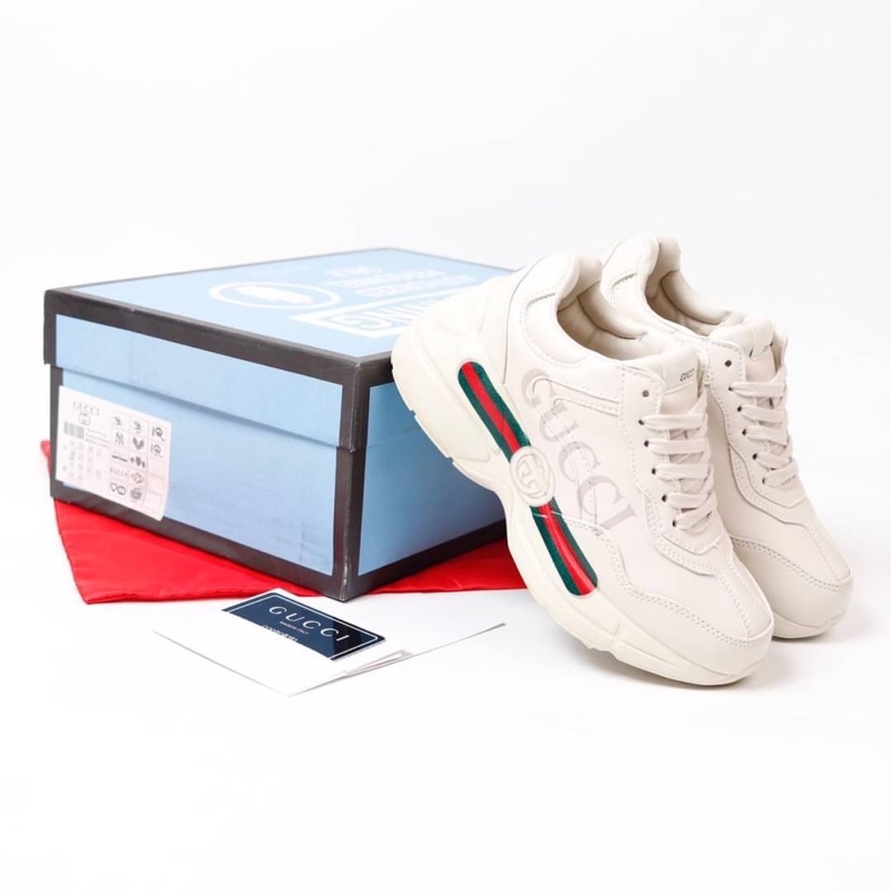 Gucci rhyton logo print/unisex/sepatu gucci/