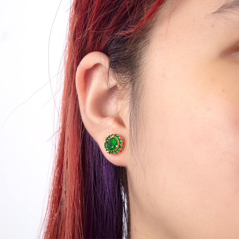 [AXIER PROMO]-Anting Tusuk Xuping Lapis Emas Zirkon Hias Untuk Remaja Perempuan Dan Wanita-2