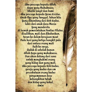 Hiasan Dinding Pengakuan Iman Rasuli Rohani Kristen Katolik Dekorasi