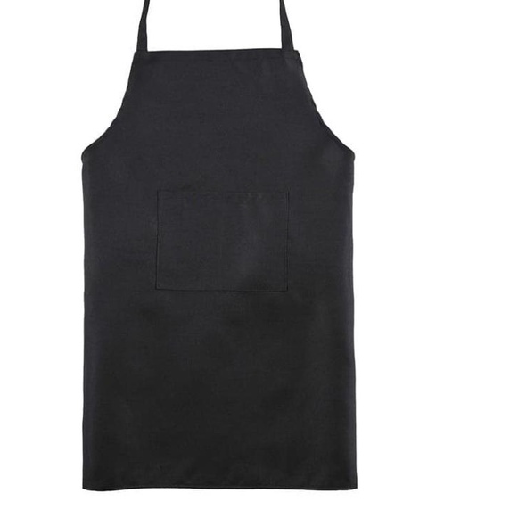 ➽ Apron Kain Hitam Panjang Celemek Kain Hitam Panjang ☆