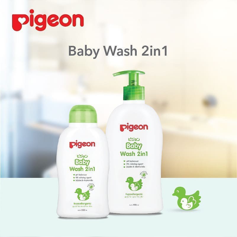 Castle - Pigeon Baby Wash 2in1 - Hair &amp; Body Wash - Shampoo Sabun Mandi Bayi