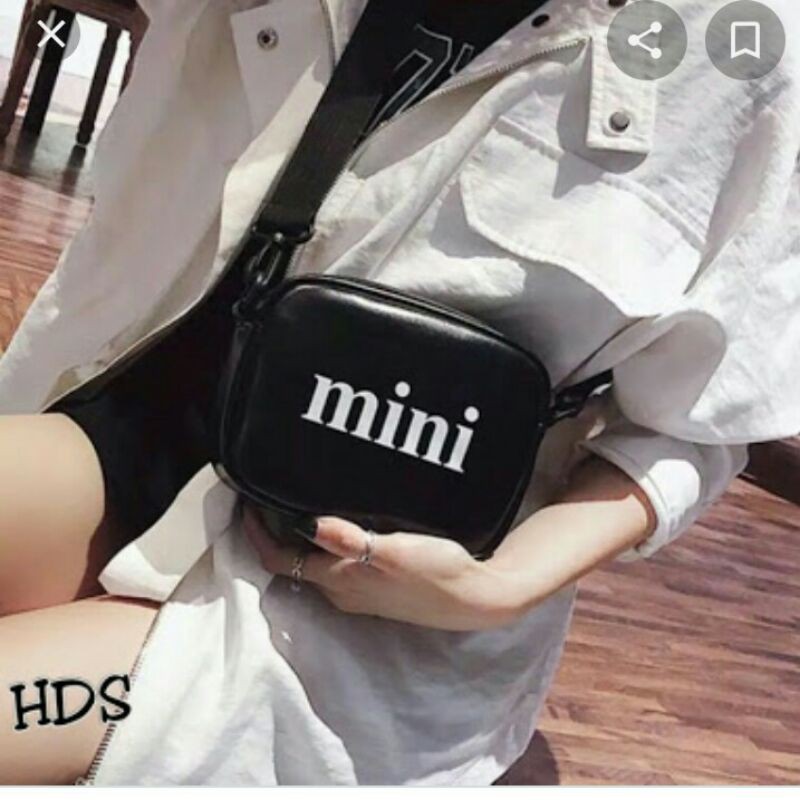 tas selempang wanita MINI -hitam
