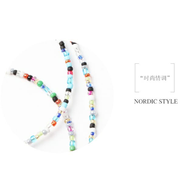 KOREAN STRAP MUTIARA RAINBOW Tali Strap Kacamata Motif Rainbow Rantai Masker Kalung Masker Wanita Gantungan Kaca Mata Mutiara Korea Style