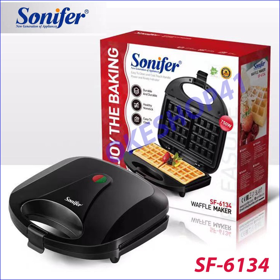 Sonifer SF-6134 Waffle Maker Alat Pemanggang Roti Pembuat Wafel Elektrik