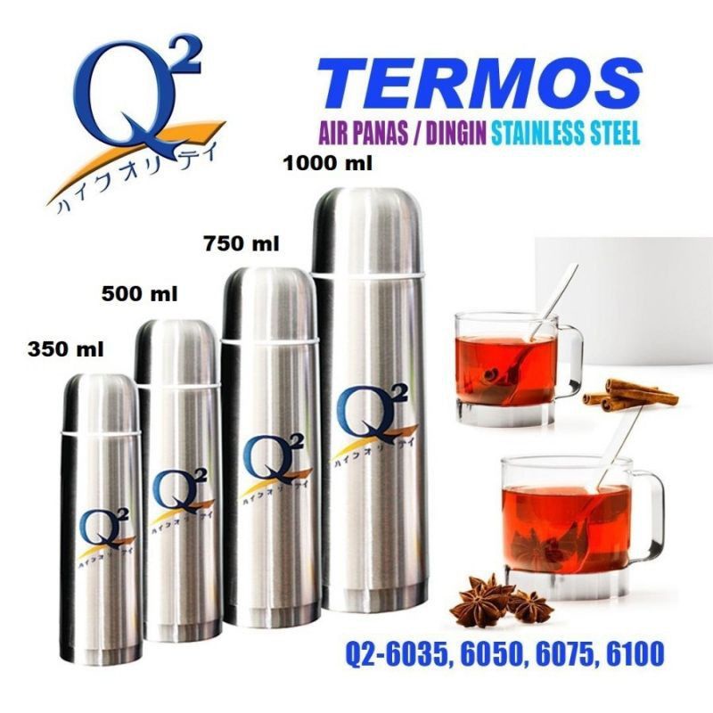 TERMOS  , Botol Minum , 500 ML  , 750 ML  , 1Liter ,  Botol Air +Sarung Stainless Stell