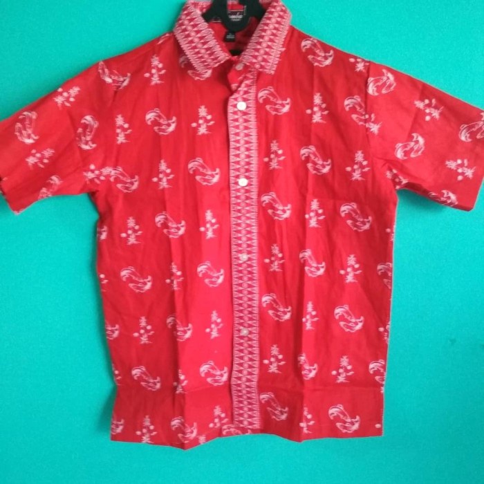 BATIK SD SEKOLAH DASAR MOTIF GABUS MERAH