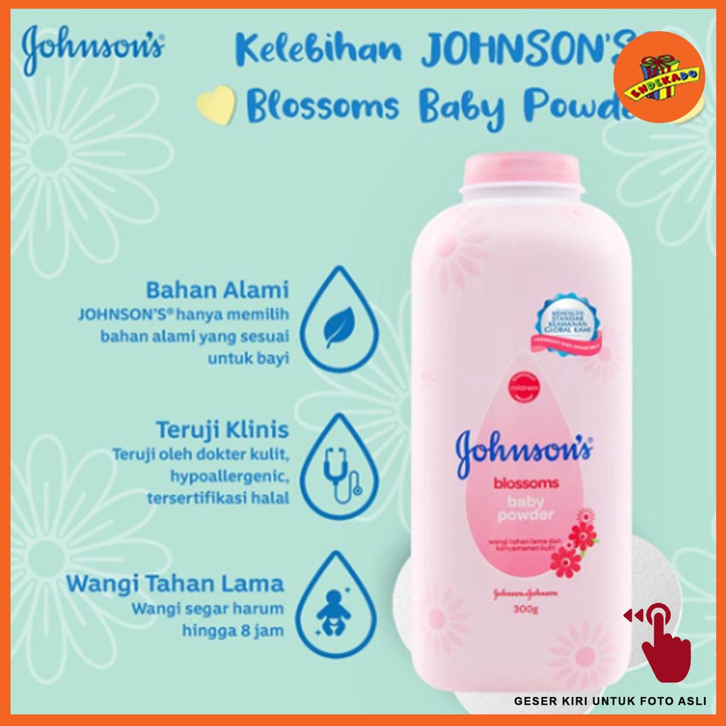 JOHNSON'S BLOSSOMS BABY POWDER 300g - Bedak Bayi