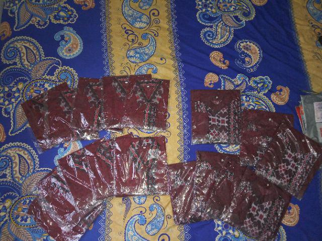 Batik Couple Keluarga Sarimbit Blouse Gamis Mega Mendung Super Jumbo