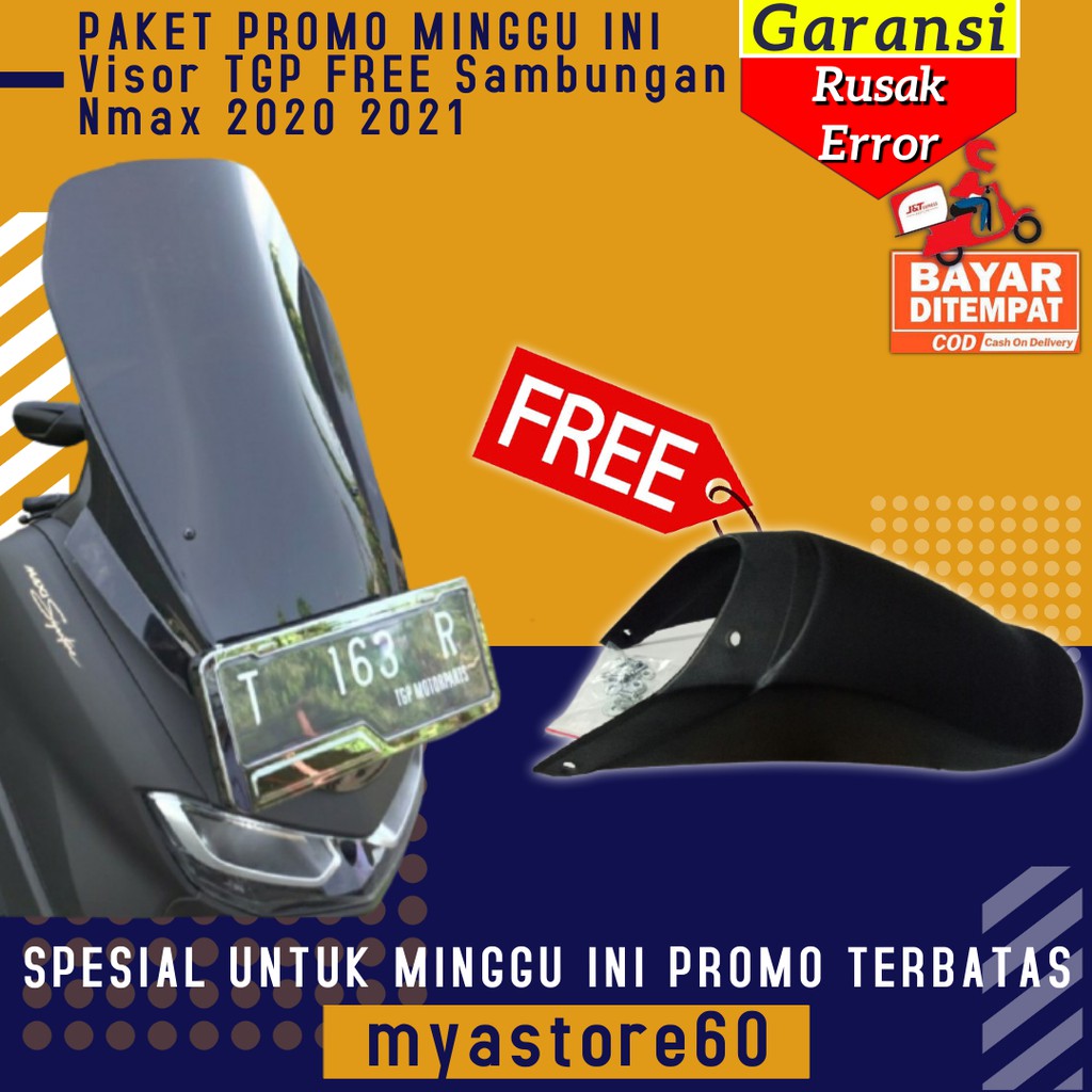 PROMO SPESIAL BIG SELL Windshield Visor TGP GRATIS Sambungan Depan Spakbor Yamaha New Nmax 2020 2021