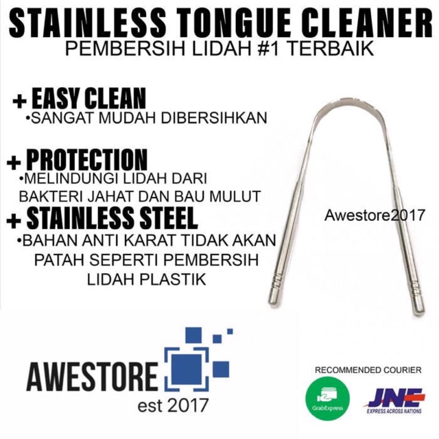 Alat Pembersih Lidah Tongue Cleaner Scrapper Anti Bau Mulut