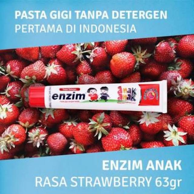 Enzim Anak-Anak Strawberry 63 gr Pasta Gigi Anak