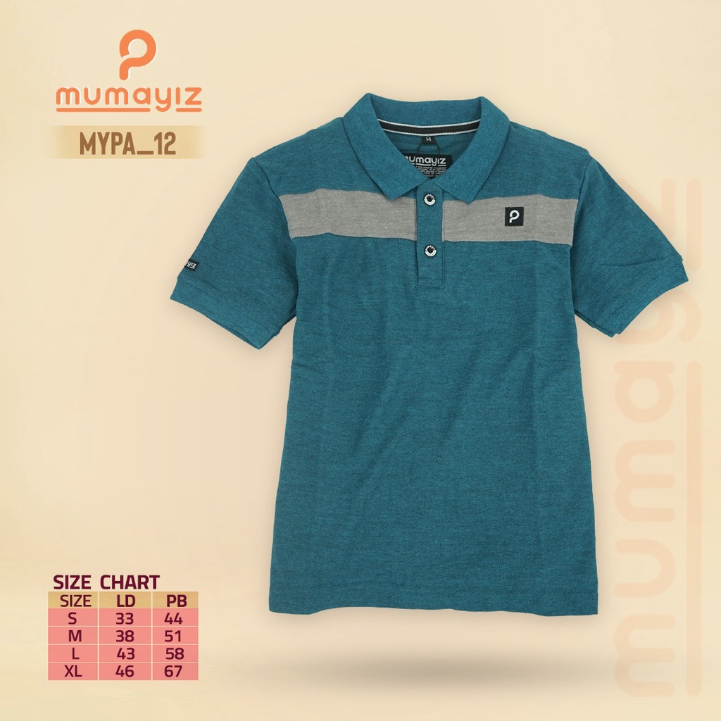 MUMAYIZ baju kaos polo shirt anak kombinasi warna model milano bahan lacost pique cvc 24s usia 4-15 