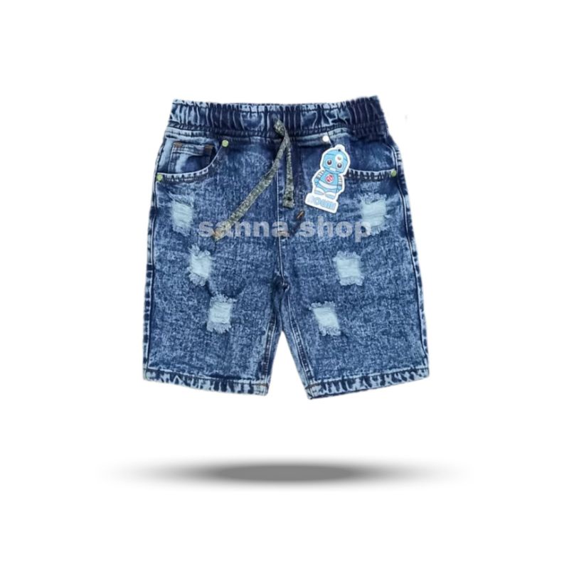 Celana Jeans pendek ripped anak laki laki usia 1-7 tahun denim sobek-sobek anak cowok